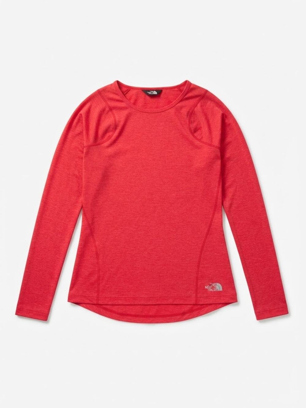The North Face Womens Red Long Sleeve Athletic Top Size S Activewear Shirt Gym